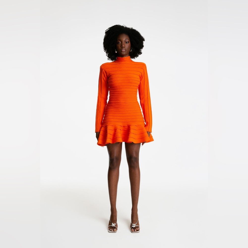 Hanifa Orange Mini Dress